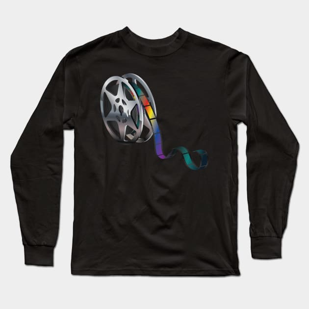 Movie Reel retro Long Sleeve T-Shirt by AnnArtshock